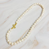 Clover Clasp Genuine Freshwater Pearl Necklace
