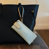 Simply Button Up Glass Case Bag Charm Black