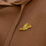 Death’s-Head Hawkmoth Hard Enamel Pin – Gold Tone