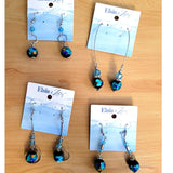 Turquoise Glass Bead Hook Dangle Earring