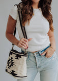 Cream & Black Aztec Crossbody Bag