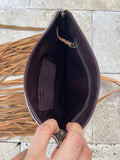 Thunderbird Tooled Leather & Cowhide Crossbody | Tan 4-in-1 Clutch