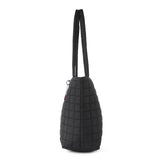 Camyrn  Quilted Puffer Tote Bag with Paris Charm Black