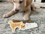 Stay Golden Cute Golden Retriever Dog Vinyl Sticker
