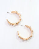 Frazee Pearl Hoop Earrings – Worn Gold