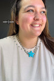 Star Struck Punchy Western Cowgirl Necklace Turquoise Silver