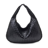 Victoria Woven Vegan Leather Hobo Bag | Natural