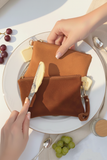 Genuine Suede Wristlet Pouch | Caramel Brown