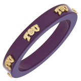 TCU Horned Frogs Resin Logo Bangle in Purple