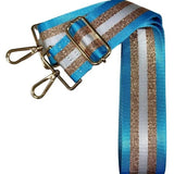 5 Stripe Crossbody Adjustable Detachable Purse Bag Strap Blue White Rose Gold