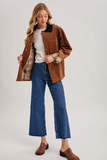 Camel Corduroy Barn Coat with Plaid Interior