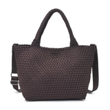 Sky's The Limit Medium Woven Neoprene Tote Chocolate Brown