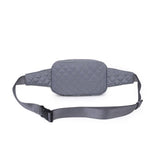 Teo Quilted Nylon Fanny Pack Belt Bag Sling Bag Carbon Grey