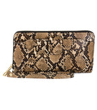 Rebecca & Rifka Snake Print Zip Wristlet Wallet