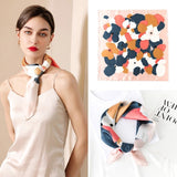 Colorful Dots Square Scarf Pink