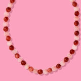 Amore Beaded Necklace | Pink & Red Round Beads
