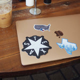 Texas Lone Star Decal Vinyl Sticker in Black