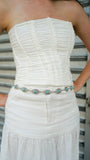 Small Concho Chain Belt | Turquoise & Silver | Western Boho