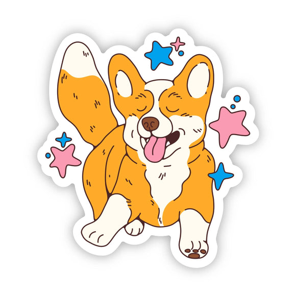 Happy Corgi Dog Sticker