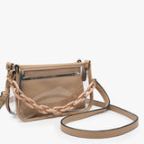 Jessica Clear Duo Crossbody Strap Chain Strap Navy