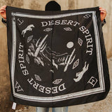 Desert Spirit Cactus & Southwestern Wild Rag – Black & Ivory