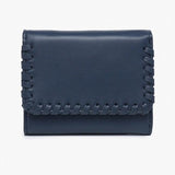 Logan Whipstitch Trifold Wallet Prussian Blue