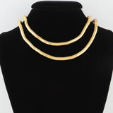 Gold Double Scaled Statement Necklace