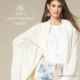 Fondant Pink Lightweight Knit Wrap Shawl Ruana