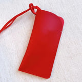 Hang It Around Glass Case Bag Charm Red