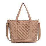 Lanya Quilted Nylon Travel Tote in Natural