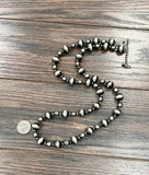 Western Extra-Long Round & Oval Navajo Style Bead Necklace