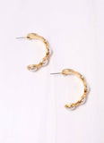 Dalma Pearl Hoop Earrings – Gold