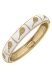 Elena Green Tennis Racket Enamel Hinged Bangle