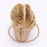 Braided Faux Leather Top Handle Bag – Pink