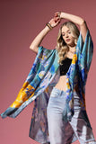 Kew Gardens Watercolor Floral Kimono