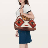 American Darling Saddle Blanket Wool & Leather Tote Bag – Western