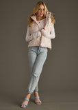 Light Pink Floral Puffer Vest