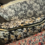 Vintage Look Floral Sling Crossbody Bag Indigo Bloom