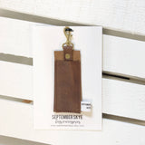 Leather Chapstick Lip gloss Lipstick Holder Keychain Bag Charm Black