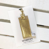 Leather Chapstick Lip gloss Lipstick Holder Keychain Bag Charm Black