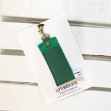 Leather Chapstick Lip gloss Lipstick Holder Keychain Bag Charm Black