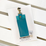 Leather Chapstick Lip gloss Lipstick Holder Keychain Bag Charm Black