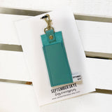 Leather Chapstick Lip gloss Lipstick Holder Keychain Bag Charm Black