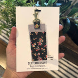 Leather Chapstick Lip gloss Lipstick Holder Keychain Bag Charm Black