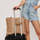 Lanya Quilted Nylon Travel Tote in Natural