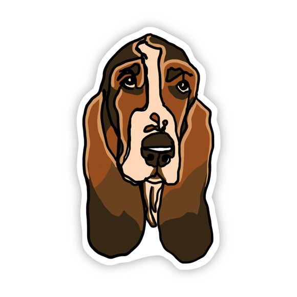 Basset Hound Dog Vinyl Sticker