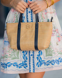 Georgie Mini Tote — Natural Navy
