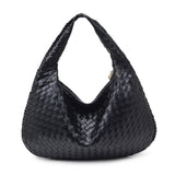 Victoria Woven Vegan Leather Hobo Bag | Natural