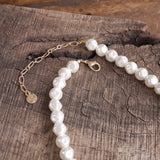 Boho Coin & Pearl Statement Necklace | Mixed Metal Gold & Silver Tone
