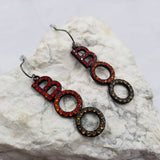 Halloween Boo Crystal Dangle Earrings